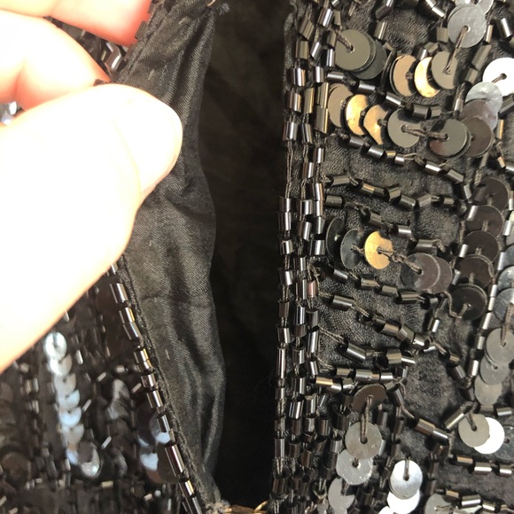 Vintage Sequin Black Vest - Picture 4 of 5